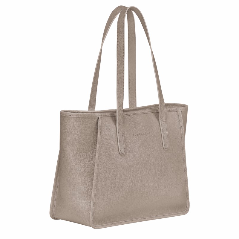 Longchamp Le FOULONNÉ L Tote Tassen Dames Grijs Uitverkoop | 10190021P55