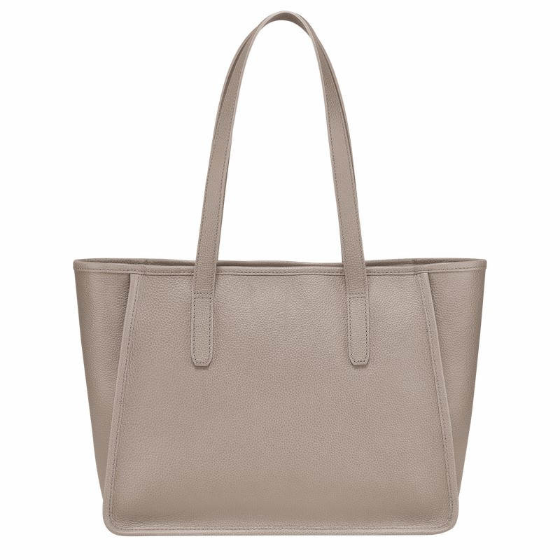 Longchamp Le FOULONNÉ L Tote Tassen Dames Grijs Uitverkoop | 10190021P55