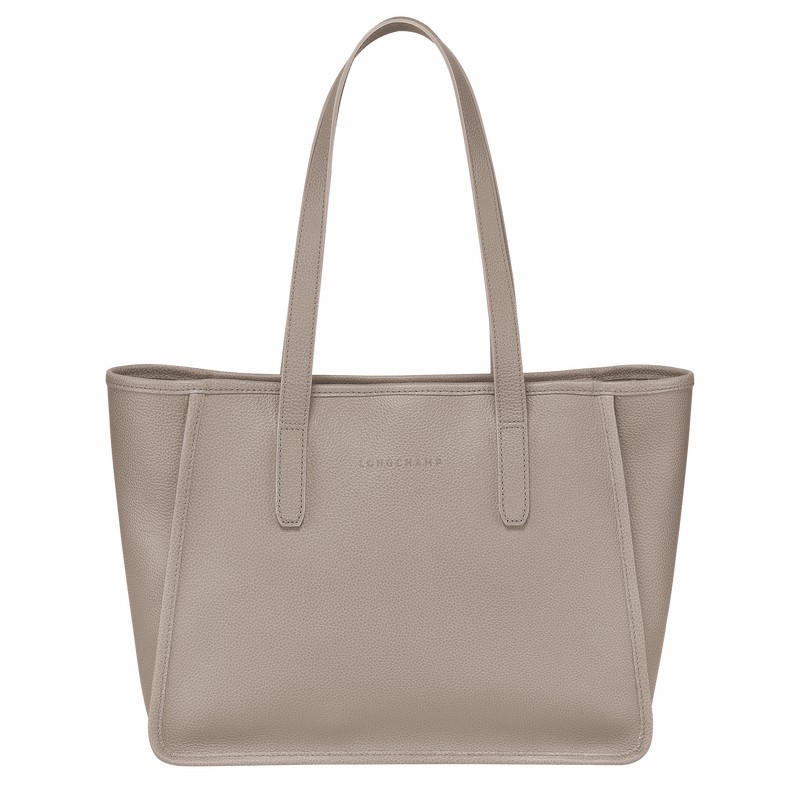 Longchamp Le FOULONNÉ L Tote Tassen Dames Grijs Uitverkoop | 10190021P55