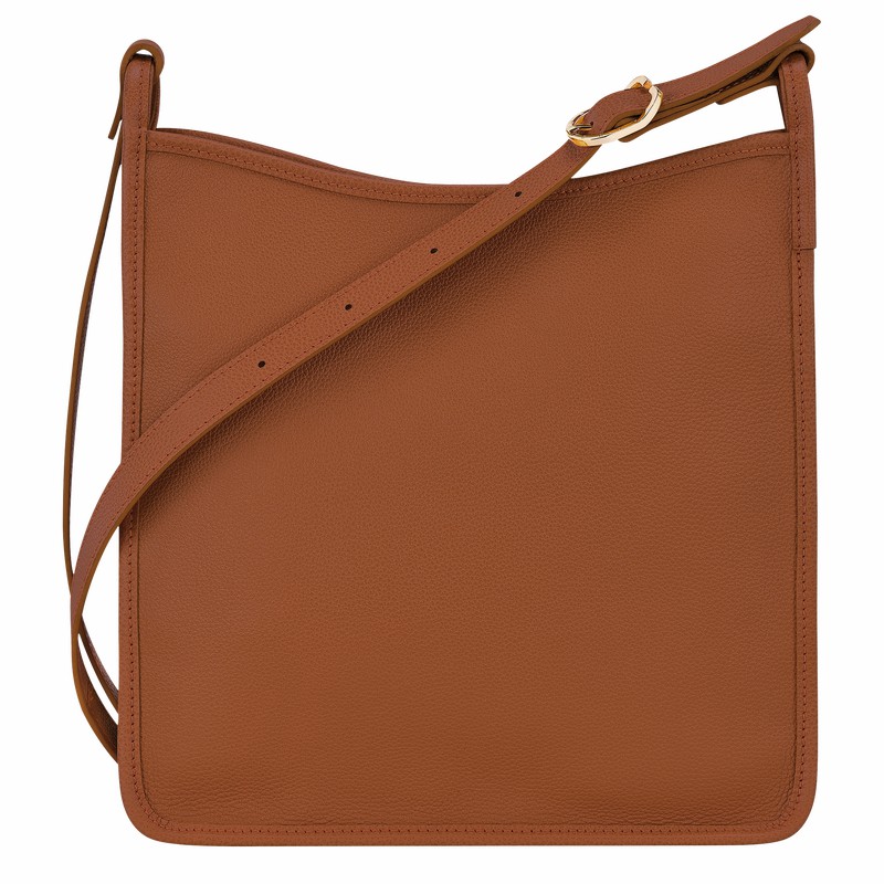 Longchamp Le FOULONNÉ M Crossbodytassen Dames Caramel Uitverkoop | 10140021121