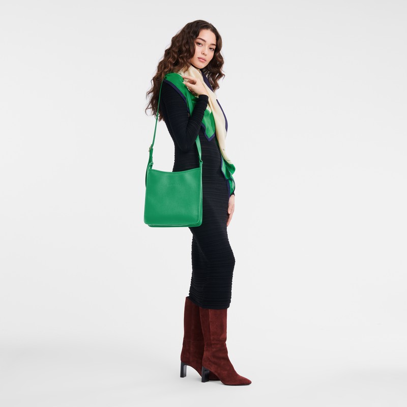 Longchamp Le FOULONNÉ M Crossbodytassen Dames Groen Uitverkoop | 10140021129