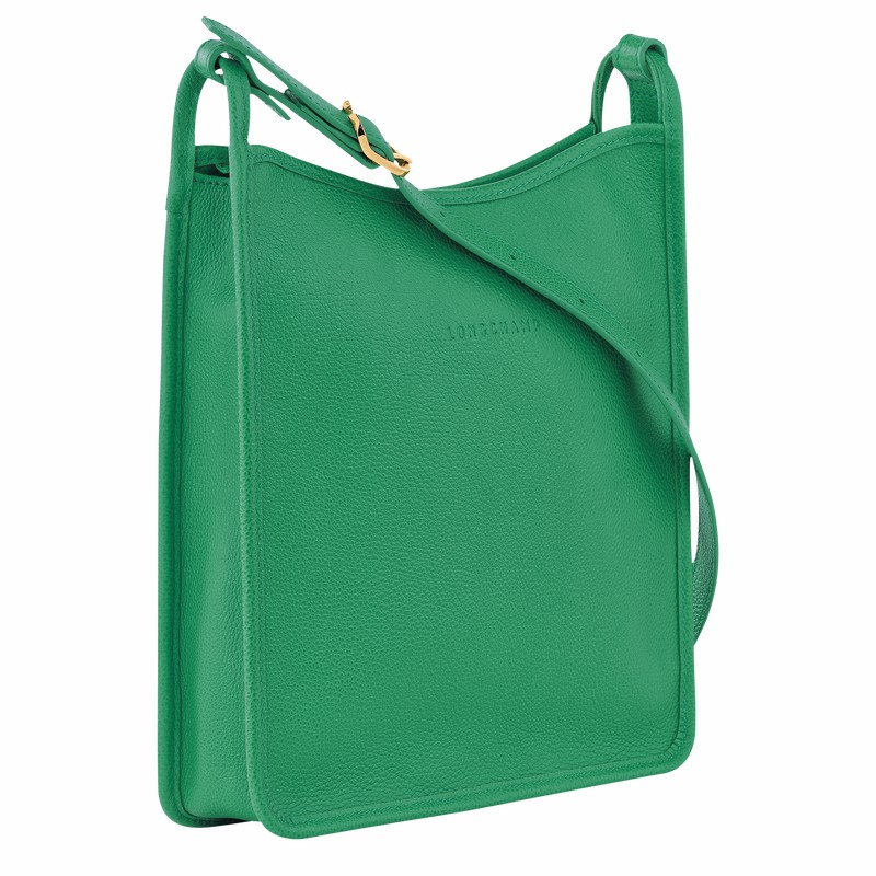 Longchamp Le FOULONNÉ M Crossbodytassen Dames Groen Uitverkoop | 10140021129