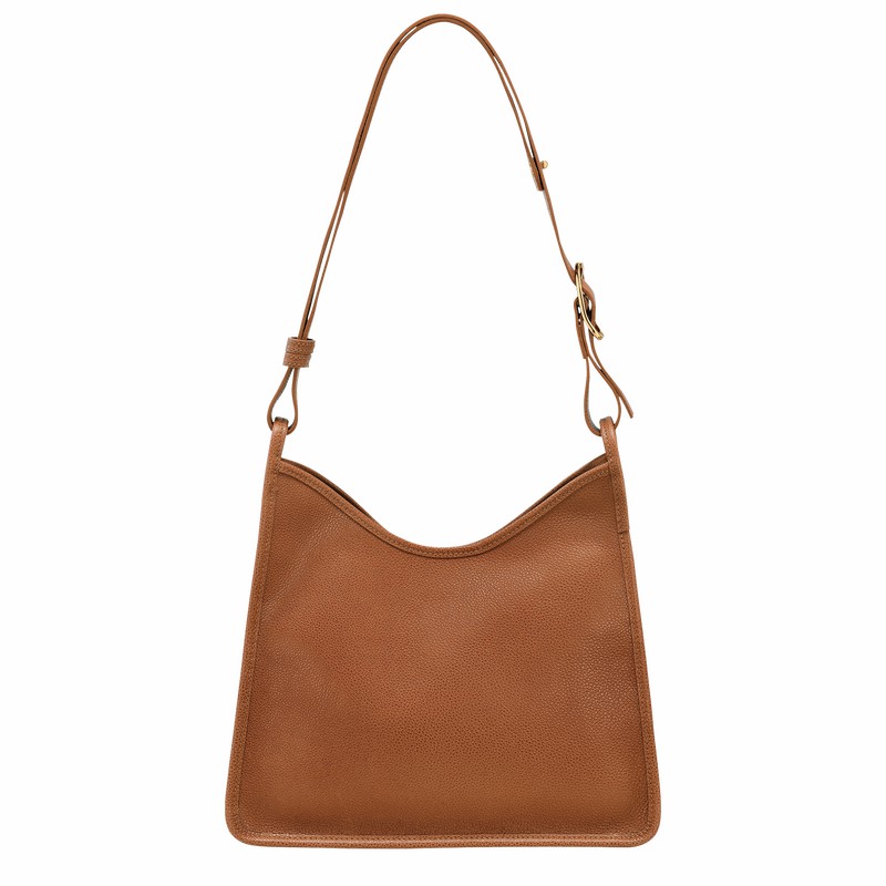 Longchamp Le FOULONNÉ M Hobo Tas Dames Caramel Uitverkoop | 10155021121