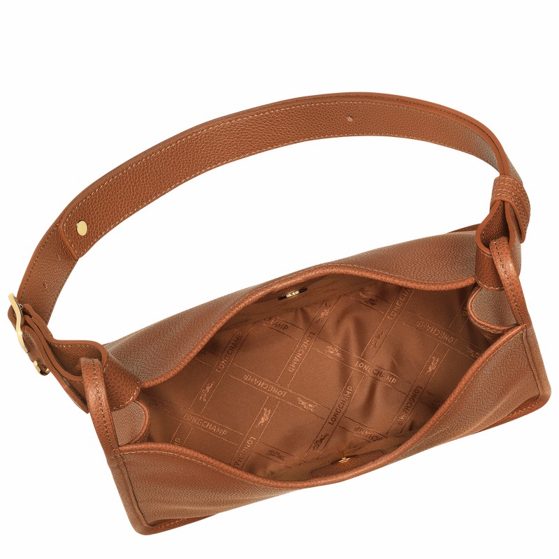 Longchamp Le FOULONNÉ M Hobo Tas Dames Caramel Uitverkoop | 10155021121