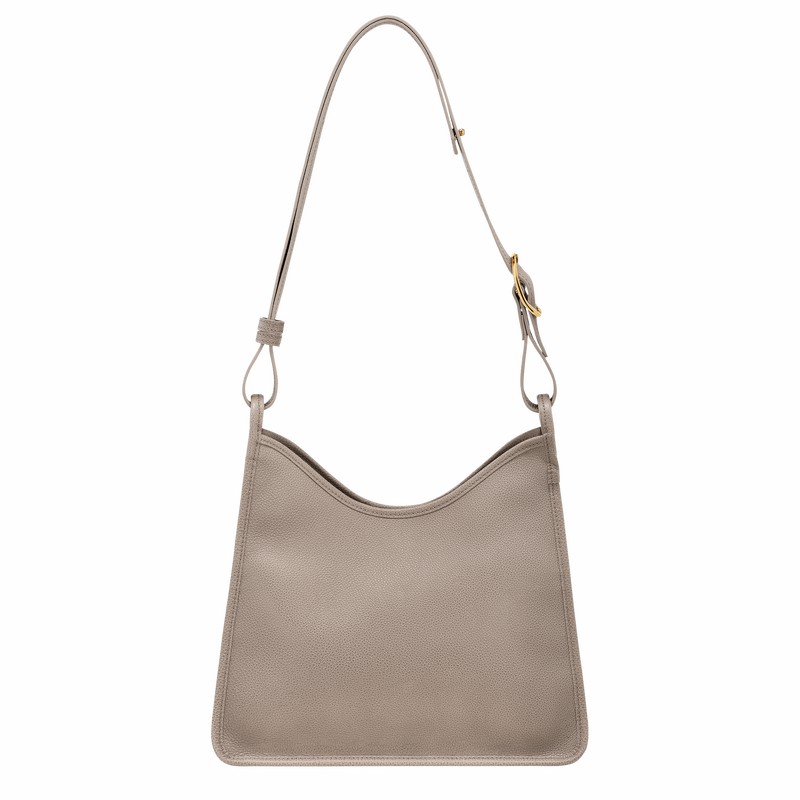 Longchamp Le FOULONNÉ M Hobo Tas Dames Grijs Uitverkoop | 10155021P55