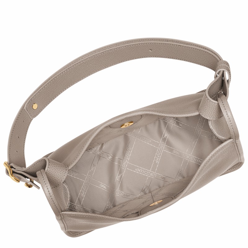 Longchamp Le FOULONNÉ M Hobo Tas Dames Grijs Uitverkoop | 10155021P55