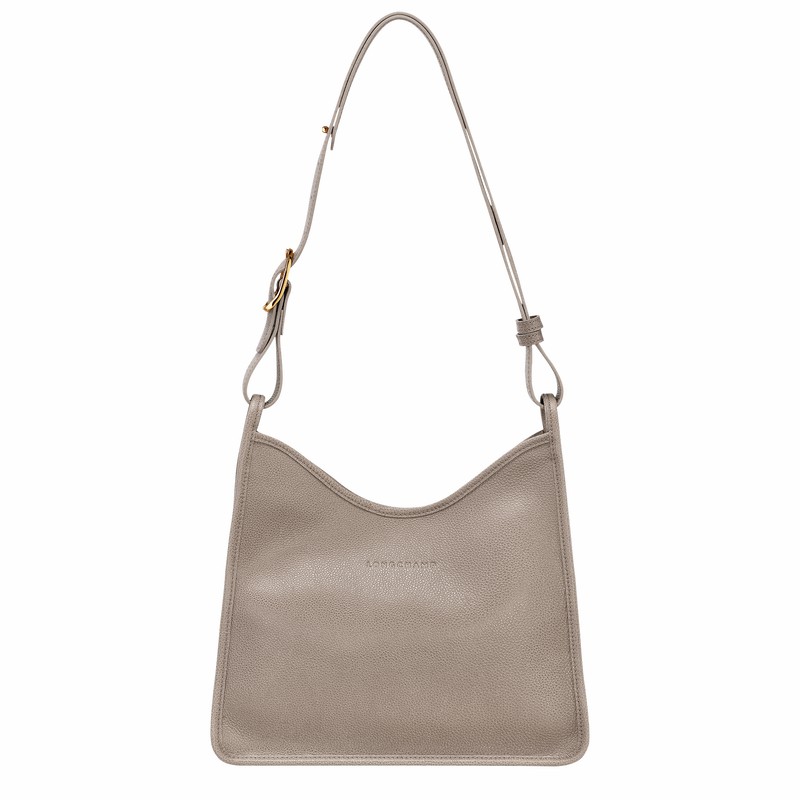 Longchamp Le FOULONNÉ M Hobo Tas Dames Grijs Uitverkoop | 10155021P55