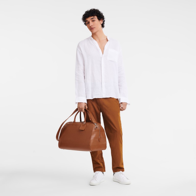 Longchamp Le FOULONNÉ M Reistas Heren Caramel Uitverkoop | L1302021F72-