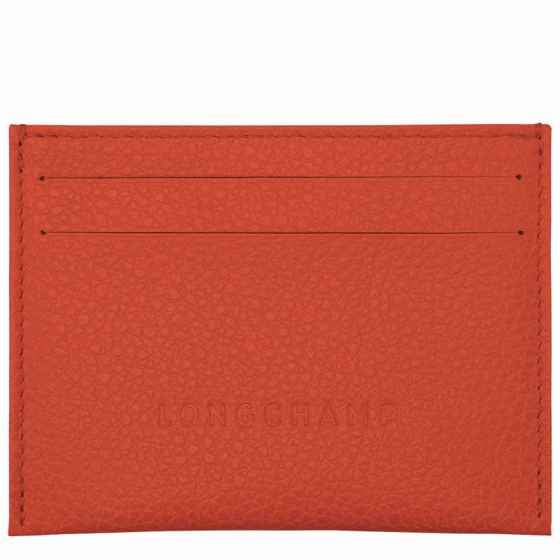 Longchamp Le FOULONNÉ Pasjeshouder Dames Oranje Uitverkoop | L3218021685