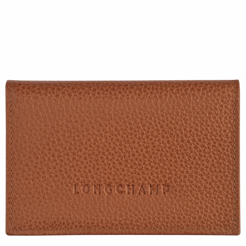 Longchamp Le FOULONNÉ Pasjeshouder Dames Caramel Uitverkoop | L3243021121