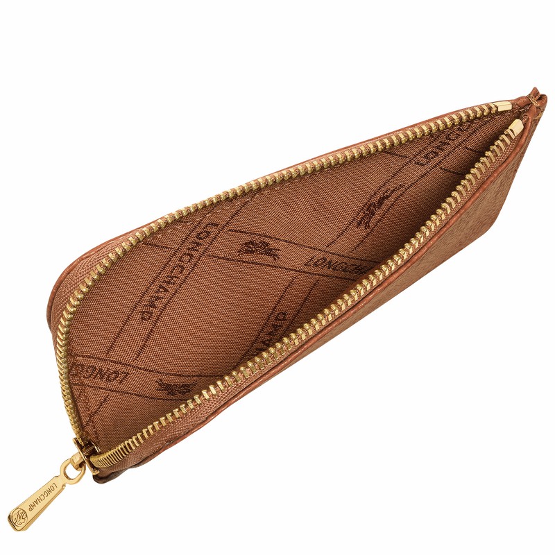 Longchamp Le FOULONNÉ Pasjeshouder Dames Caramel Uitverkoop | 30036021121