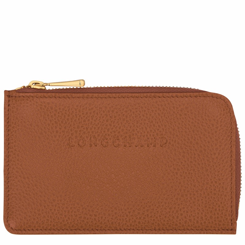 Longchamp Le FOULONNÉ Pasjeshouder Dames Caramel Uitverkoop | 30036021121