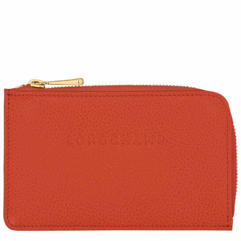 Longchamp Le FOULONNÉ Pasjeshouder Dames Oranje Uitverkoop | 30036021685