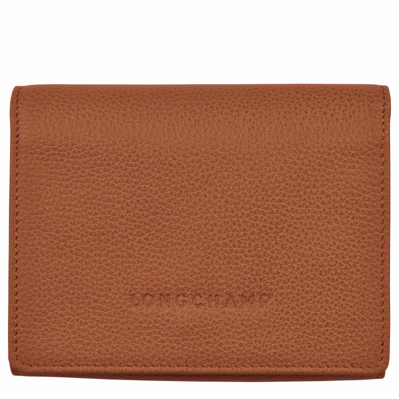 Longchamp Le FOULONNÉ Portefeuille Dames Caramel Uitverkoop | 30021021121