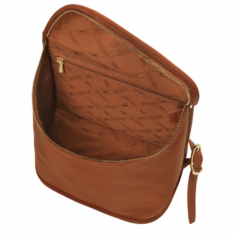 Longchamp Le FOULONNÉ Rugzakken Dames Caramel Uitverkoop | 10195021121