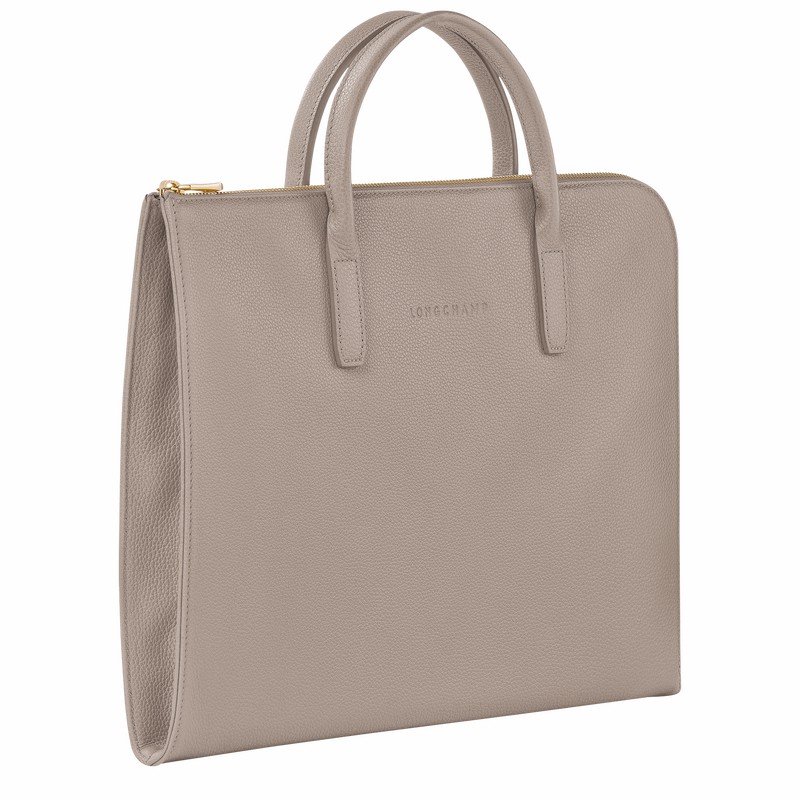 Longchamp Le FOULONNÉ S Aktentas Dames Grijs Uitverkoop | L2115021P55