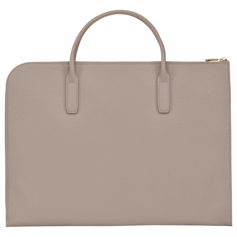 Longchamp Le FOULONNÉ S Aktentas Dames Grijs Uitverkoop | L2115021P55