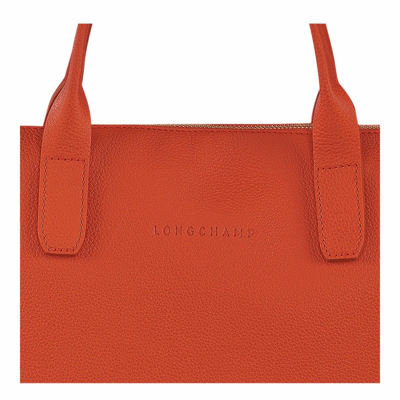 Longchamp Le FOULONNÉ S Aktentas Dames Oranje Uitverkoop | 20032021685