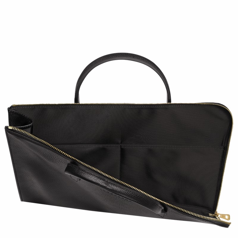 Longchamp Le FOULONNÉ S Aktentas Dames Zwart Uitverkoop | L2115021001