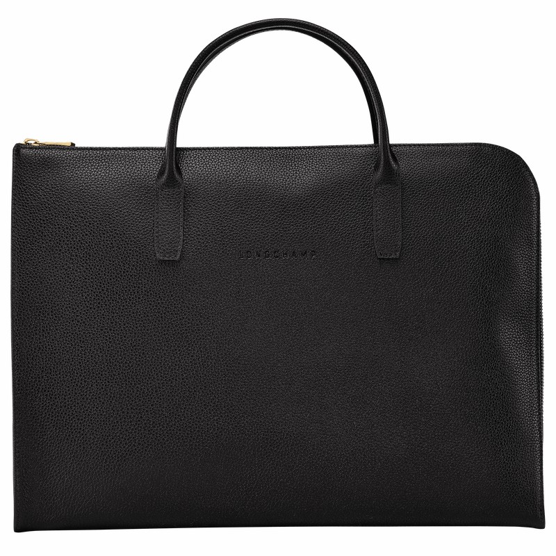 Longchamp Le FOULONNÉ S Aktentas Dames Zwart Uitverkoop | L2115021001