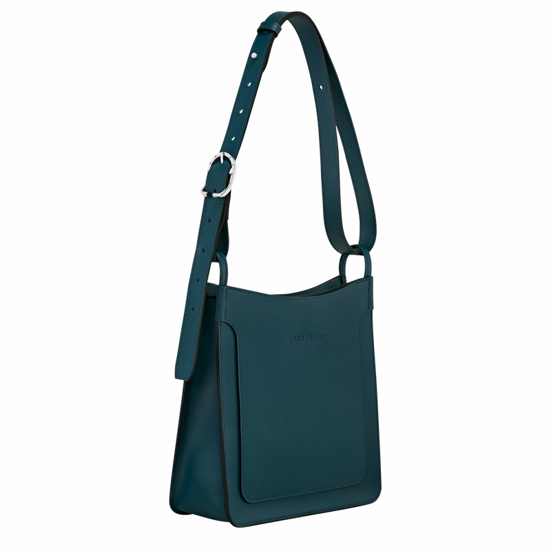 Longchamp Le FOULONNÉ S Hobo Tas Dames Blauw Uitverkoop | 10272HFI806