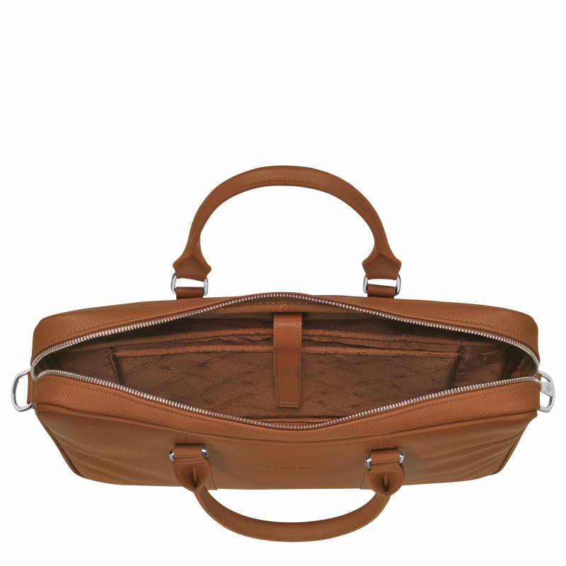 Longchamp Le FOULONNÉ XS Aktentas Dames Caramel Uitverkoop | L2121021F72