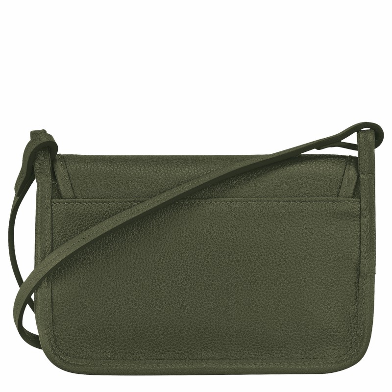 Longchamp Le FOULONNÉ XS Clutch Dames Khaki Uitverkoop | 10133021892