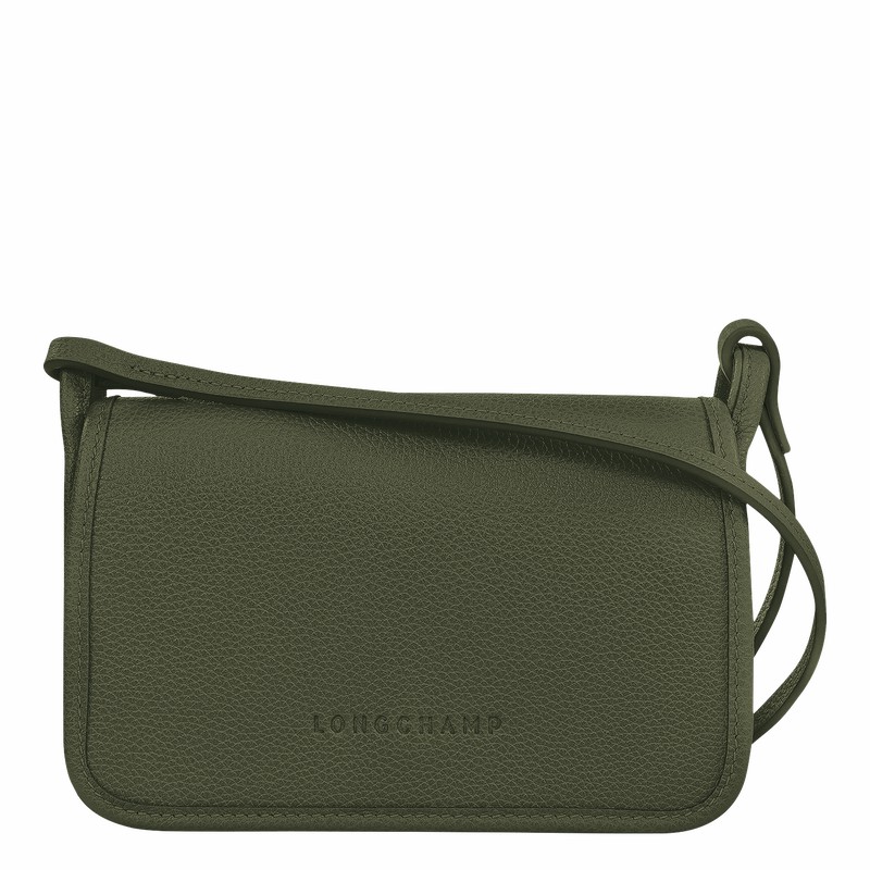 Longchamp Le FOULONNÉ XS Clutch Dames Khaki Uitverkoop | 10133021892