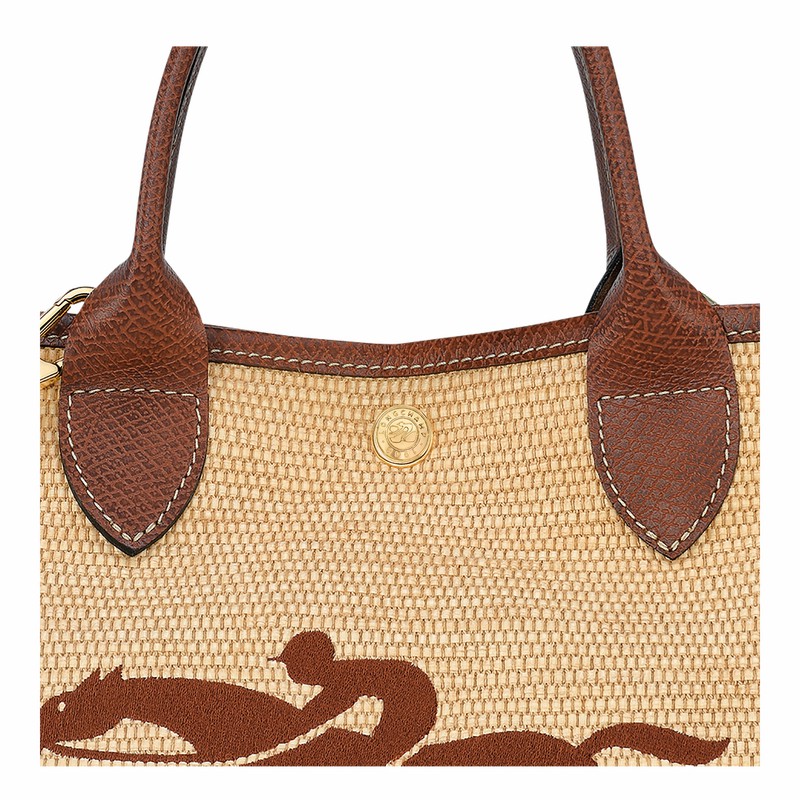 Longchamp Le Panier Pliage S Handtas Dames Bruin Uitverkoop | 10144HZB035