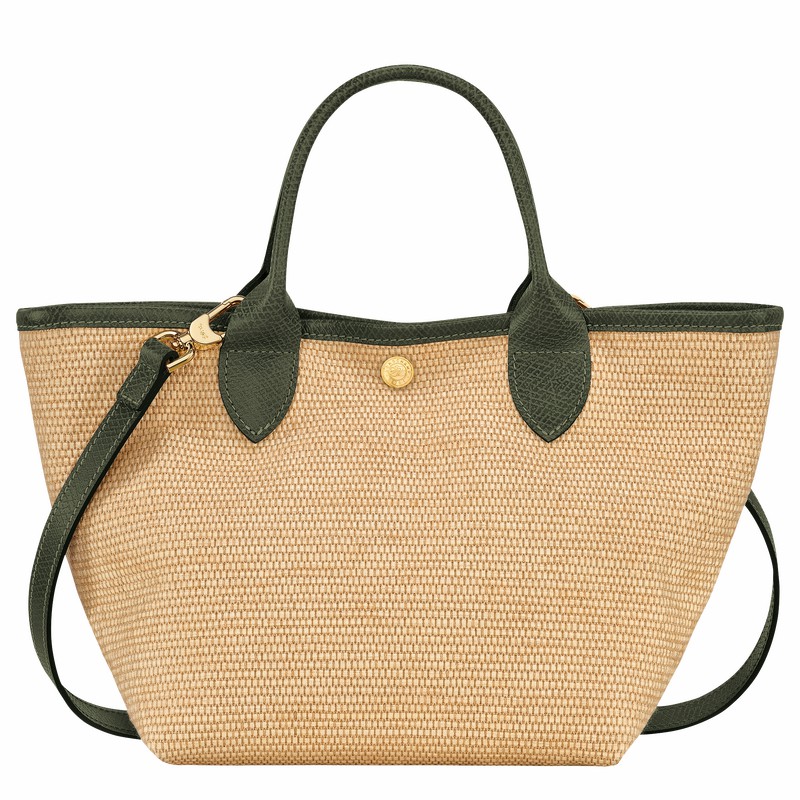 Longchamp Le Panier Pliage S Handtas Dames Khaki Uitverkoop | 10144HZB292