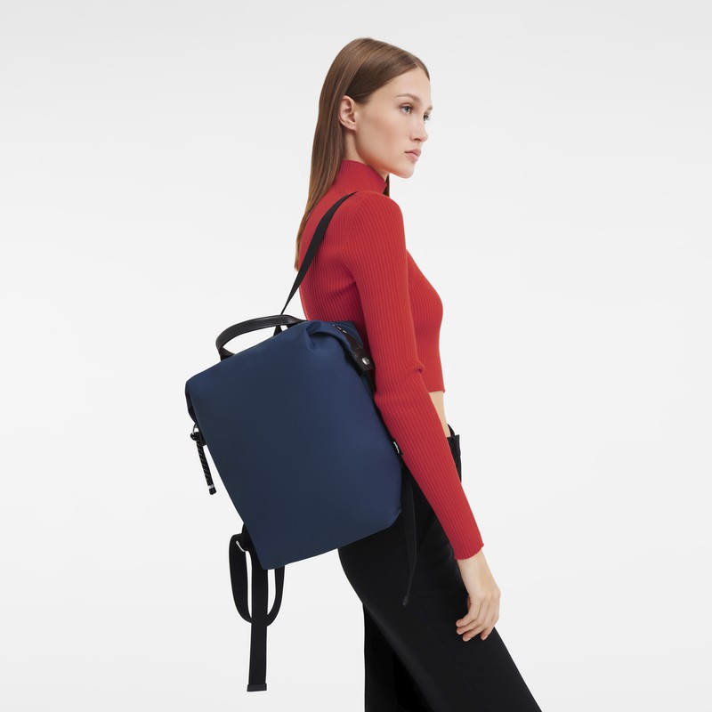 Longchamp Le Pliage Energy L Rugzakken Heren Donkerblauw Uitverkoop | 10166HSR006-