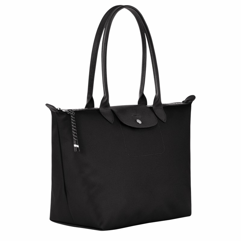 Longchamp Le Pliage Energy L Tote Tassen Dames Zwart Uitverkoop | L1899HSR001