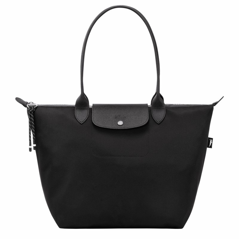 Longchamp Le Pliage Energy L Tote Tassen Dames Zwart Uitverkoop | L1899HSR001