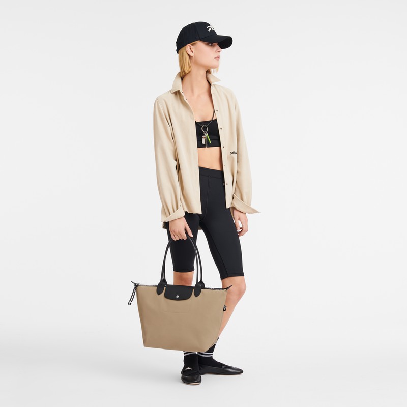 Longchamp Le Pliage Energy L Tote Tassen Dames Grijs Uitverkoop | L1899HSR299