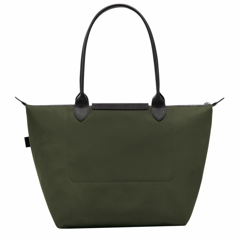 Longchamp Le Pliage Energy L Tote Tassen Dames Khaki Uitverkoop | L1899HSR892