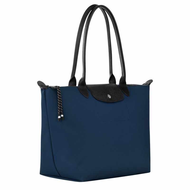 Longchamp Le Pliage Energy L Tote Tassen Dames Donkerblauw Uitverkoop | L1899HSR006