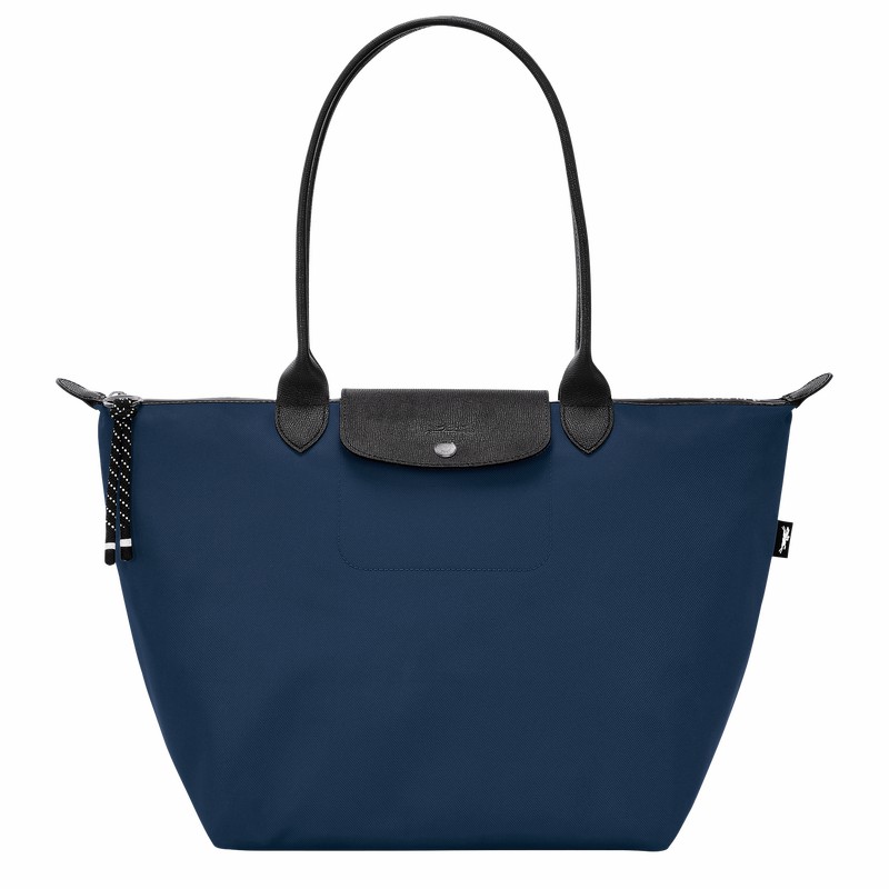 Longchamp Le Pliage Energy L Tote Tassen Dames Donkerblauw Uitverkoop | L1899HSR006