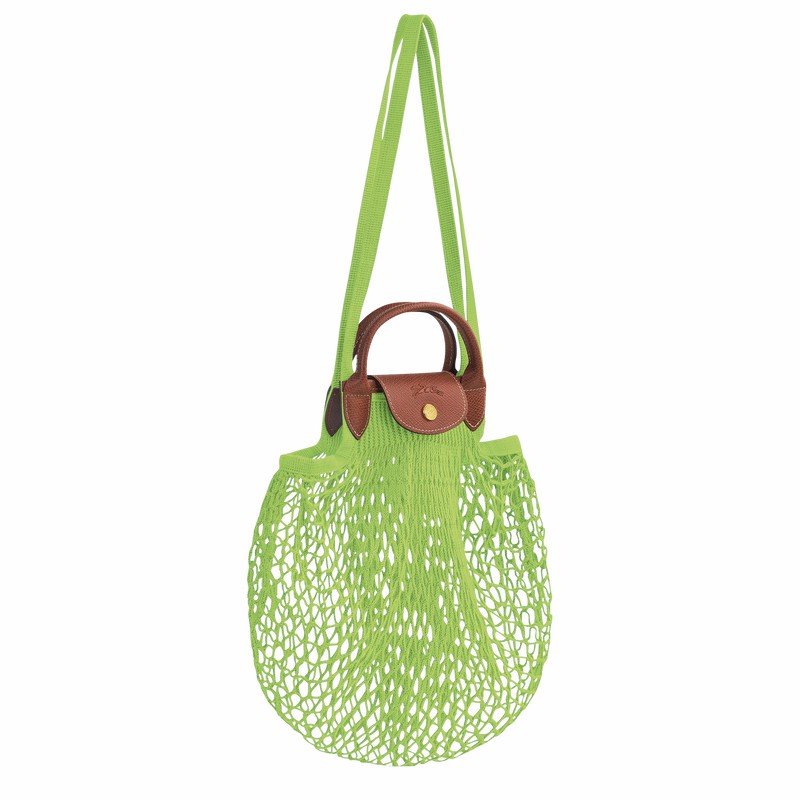 Longchamp Le Pliage Filet L Schoudertas Dames Groen Uitverkoop | 10121HVH355