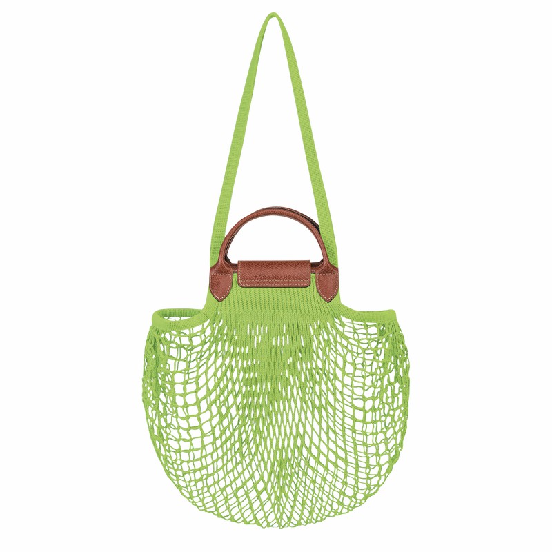 Longchamp Le Pliage Filet L Schoudertas Dames Groen Uitverkoop | 10121HVH355