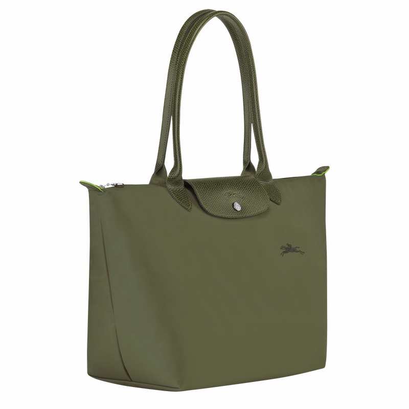 Longchamp Le Pliage Green L Tote Tassen Dames Groen Uitverkoop | L1899919479