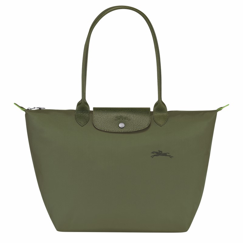 Longchamp Le Pliage Green L Tote Tassen Dames Groen Uitverkoop | L1899919479