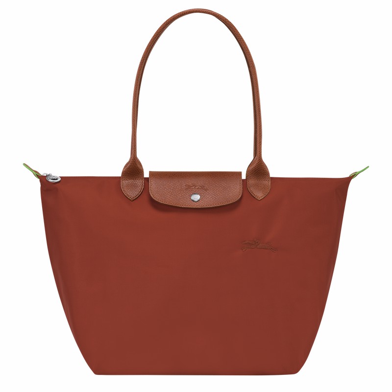 Longchamp Le Pliage Green L Tote Tassen Dames Bruin Uitverkoop | L1899919404