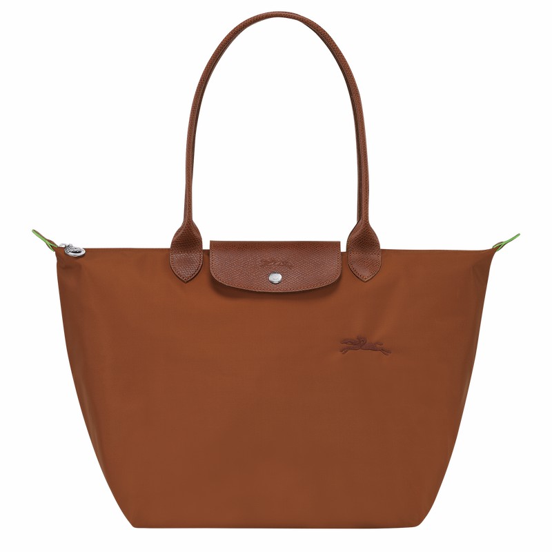 Longchamp Le Pliage Green L Tote Tassen Dames Bruin Uitverkoop | L1899919504