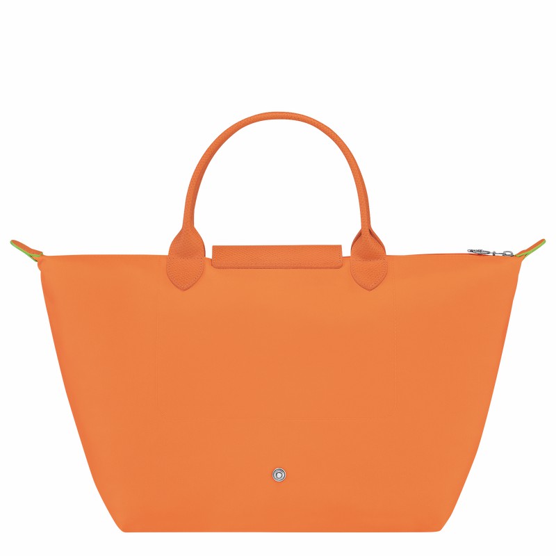 Longchamp Le Pliage Green M Handtas Dames Oranje Uitverkoop | L1623919P54