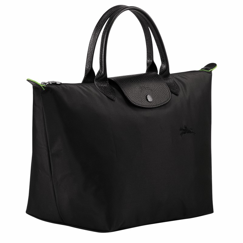 Longchamp Le Pliage Green M Handtas Dames Zwart Uitverkoop | L1623919001