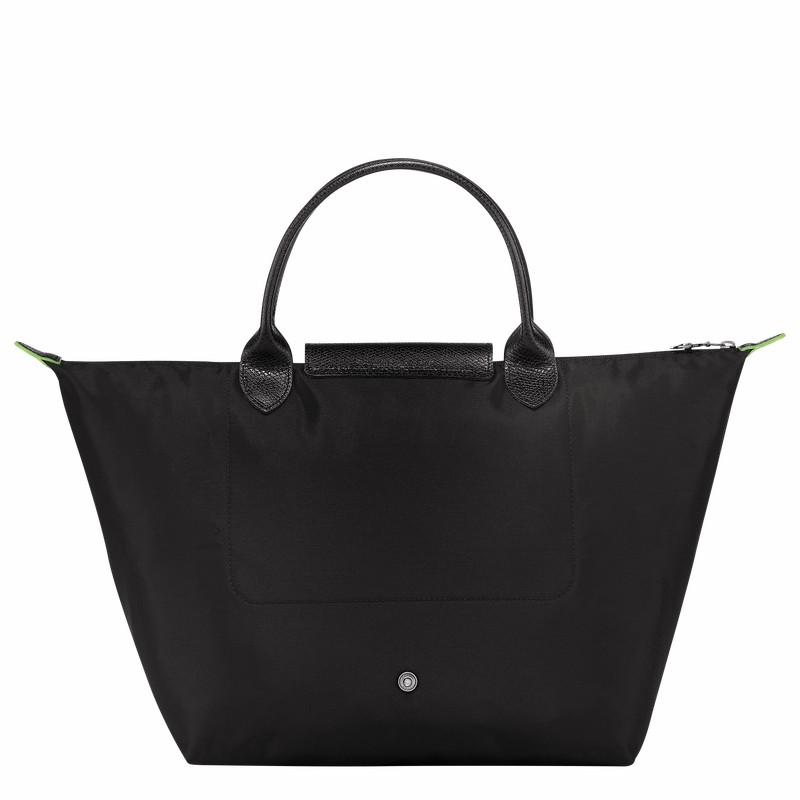 Longchamp Le Pliage Green M Handtas Dames Zwart Uitverkoop | L1623919001