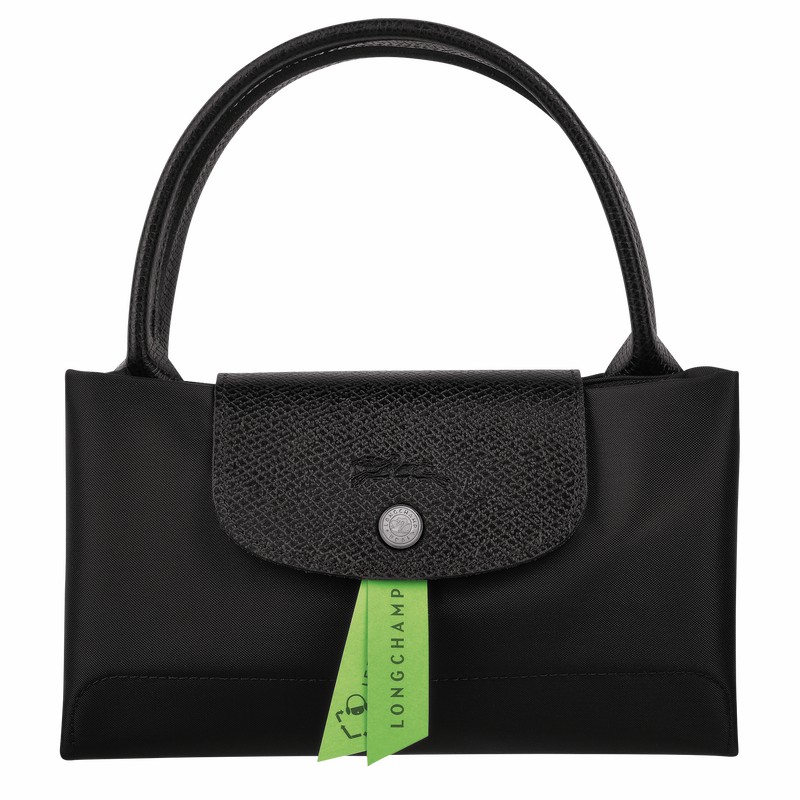 Longchamp Le Pliage Green M Handtas Dames Zwart Uitverkoop | L1623919001