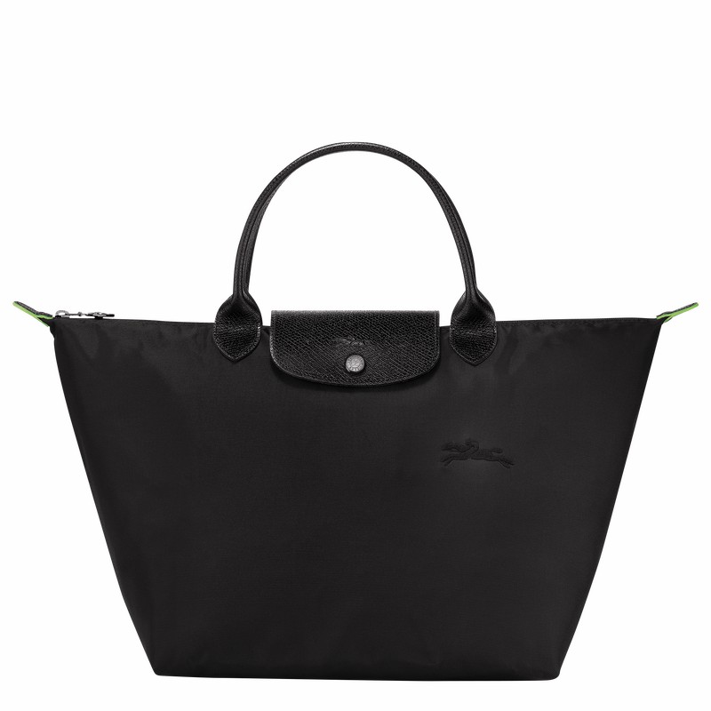 Longchamp Le Pliage Green M Handtas Dames Zwart Uitverkoop | L1623919001