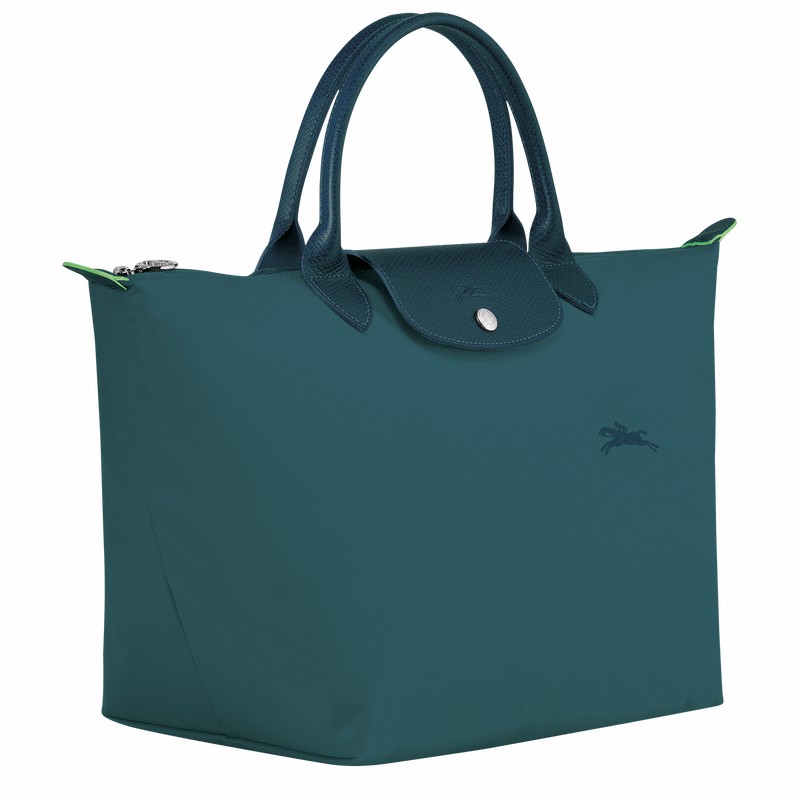 Longchamp Le Pliage Green M Handtas Dames Pauw Uitverkoop | L1623919P89