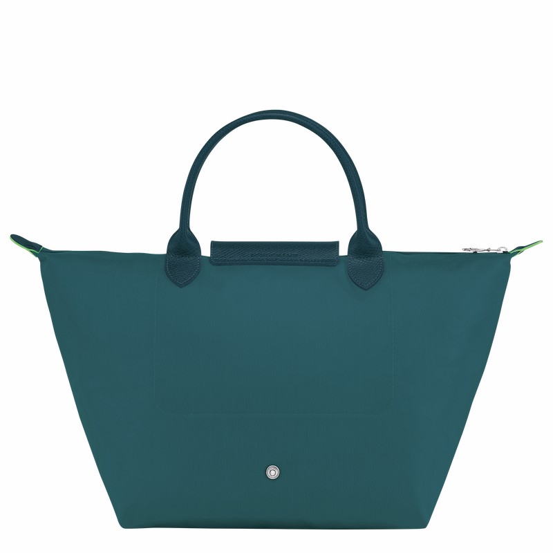 Longchamp Le Pliage Green M Handtas Dames Pauw Uitverkoop | L1623919P89